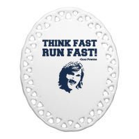 Think Fast Run Fast Chad Powers Ceramic Oval Ornament