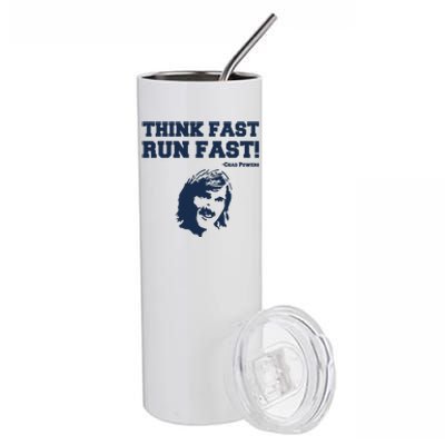 Think Fast Run Fast Chad Powers Stainless Steel Tumbler