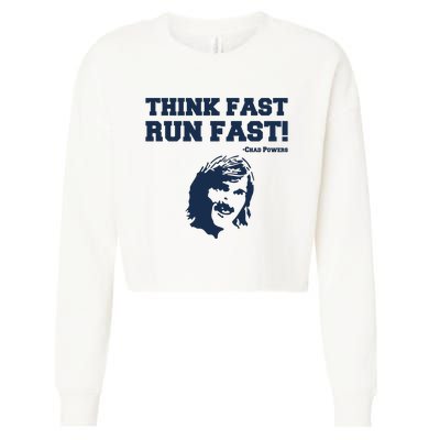 Think Fast Run Fast Chad Powers Cropped Pullover Crew