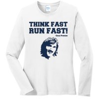 Think Fast Run Fast Chad Powers Ladies Long Sleeve Shirt