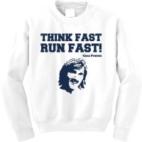 Think Fast Run Fast Chad Powers Kids Sweatshirt