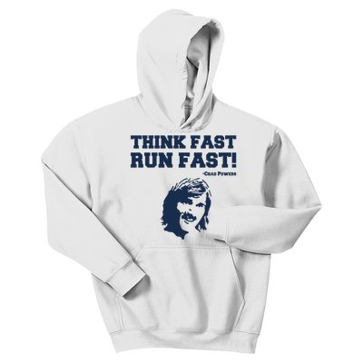 Think Fast Run Fast Chad Powers Kids Hoodie