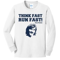 Think Fast Run Fast Chad Powers Kids Long Sleeve Shirt