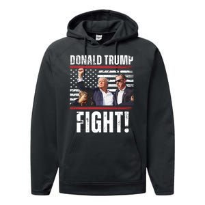 Trump Fight Rally Pennsylvania Performance Fleece Hoodie