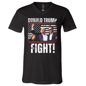 Trump Fight Rally Pennsylvania V-Neck T-Shirt