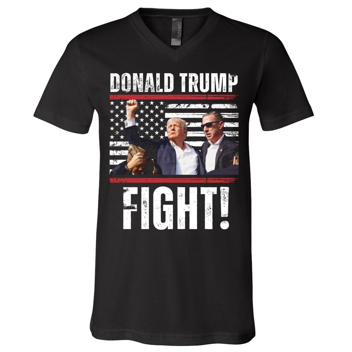 Trump Fight Rally Pennsylvania V-Neck T-Shirt