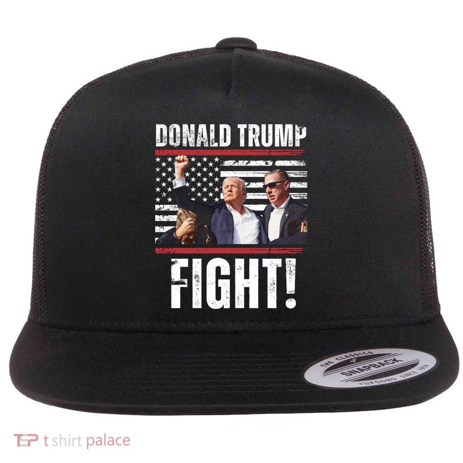 Trump Fight Rally Pennsylvania Flat Bill Trucker Hat