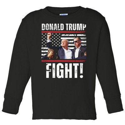 Trump Fight Rally Pennsylvania Toddler Long Sleeve Shirt