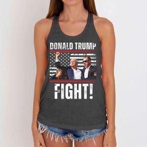 Trump Fight Rally Pennsylvania Women's Knotted Racerback Tank