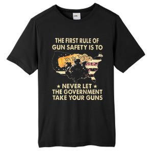 The First Rule Of Gun Safety Is To Never Let Tall Fusion ChromaSoft Performance T-Shirt