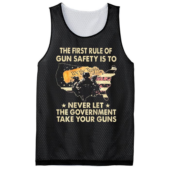 The First Rule Of Gun Safety Is To Never Let Mesh Reversible Basketball Jersey Tank