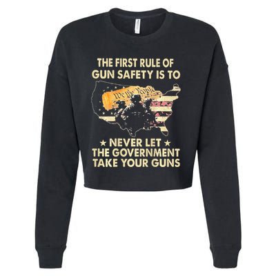 The First Rule Of Gun Safety Is To Never Let Cropped Pullover Crew