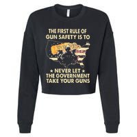 The First Rule Of Gun Safety Is To Never Let Cropped Pullover Crew