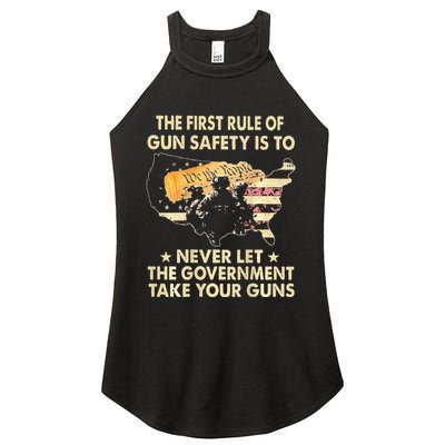 The First Rule Of Gun Safety Is To Never Let Women's Perfect Tri Rocker Tank