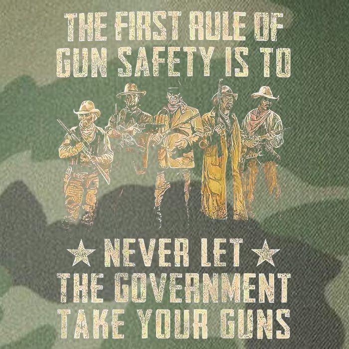 The First Rule Of Gun Safety (On Back) Legacy Tie Dye Trucker Hat