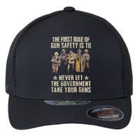The First Rule Of Gun Safety (On Back) Flexfit Unipanel Trucker Cap