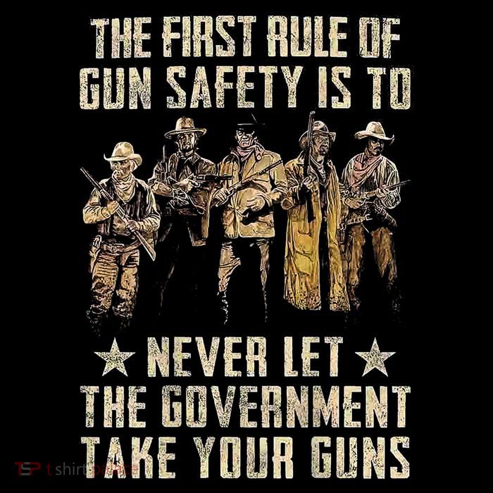 The First Rule Of Gun Safety (On Back) Performance Shirt