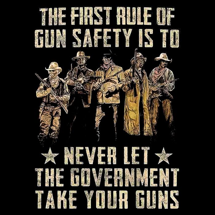 The First Rule Of Gun Safety (On Back) Mug