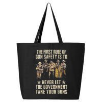The First Rule Of Gun Safety (On Back) 25L Jumbo Tote