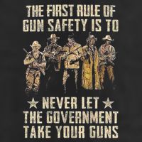 The First Rule Of Gun Safety (On Back) 25L Jumbo Tote
