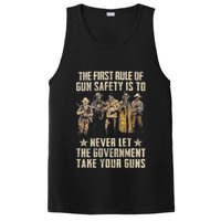 The First Rule Of Gun Safety (On Back) PosiCharge Competitor Tank