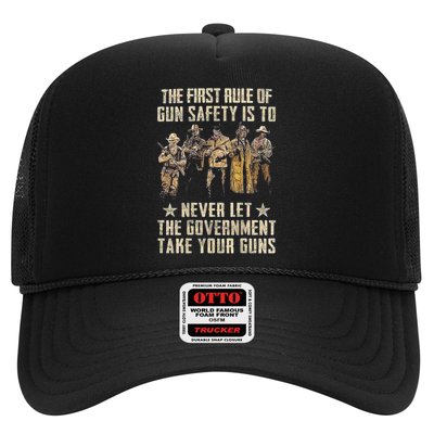 The First Rule Of Gun Safety (On Back) Trucker Hat
