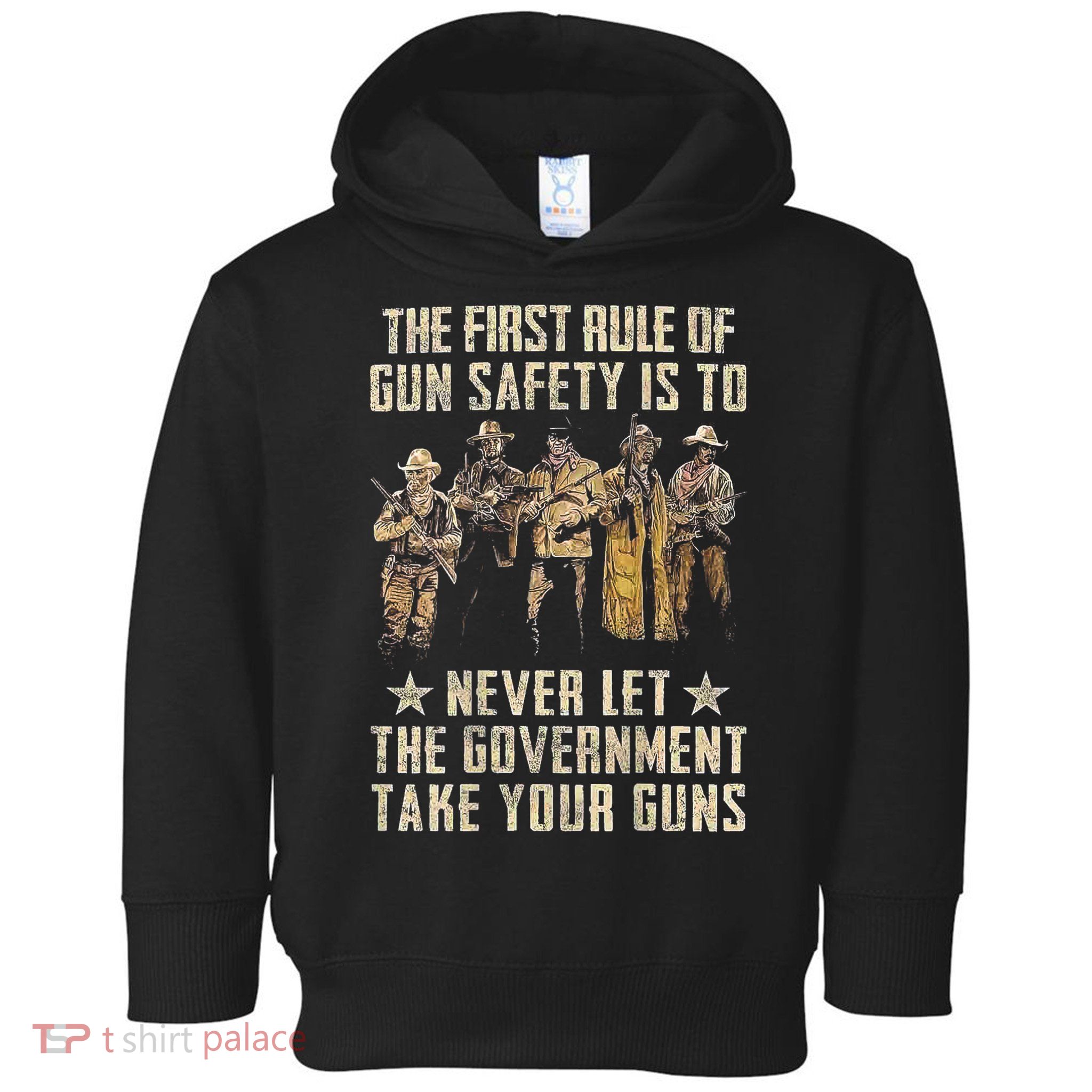 The First Rule Of Gun Safety (On Back) Toddler Hoodie