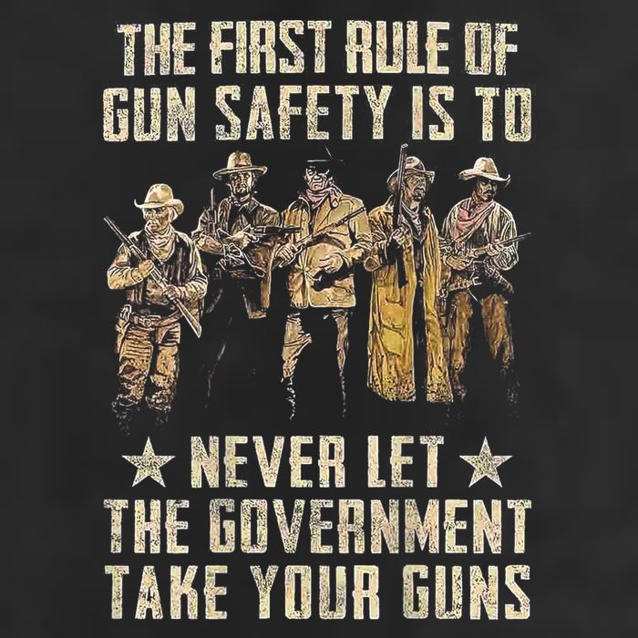 The First Rule Of Gun Safety (On Back) Golf Towel