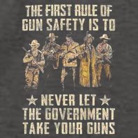The First Rule Of Gun Safety (On Back) Vector Backpack