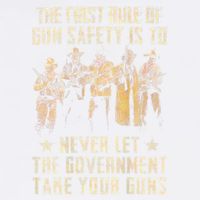 The First Rule Of Gun Safety (On Back) Garment-Dyed Sweatshirt