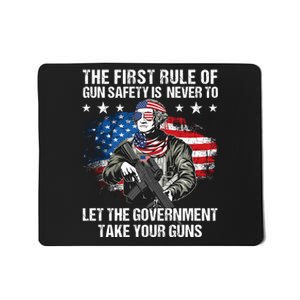 The First Rule Of Gun Safety George Washington Mousepad