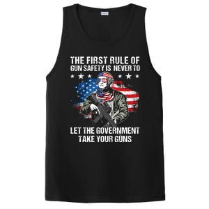 The First Rule Of Gun Safety George Washington PosiCharge Competitor Tank