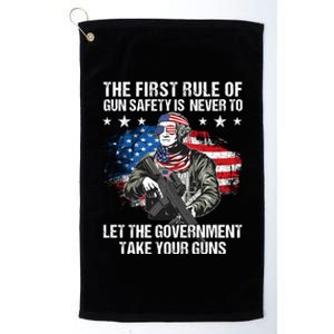 The First Rule Of Gun Safety George Washington Platinum Collection Golf Towel