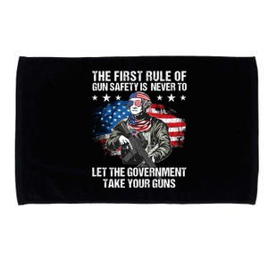 The First Rule Of Gun Safety George Washington Microfiber Hand Towel