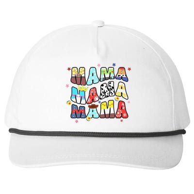 Toy Funny Story Mama Boy Mom Mommy Groovy Happy MotherS Day Snapback Five-Panel Rope Hat