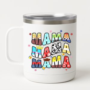 Toy Funny Story Mama Boy Mom Mommy Groovy Happy MotherS Day 12 oz Stainless Steel Tumbler Cup