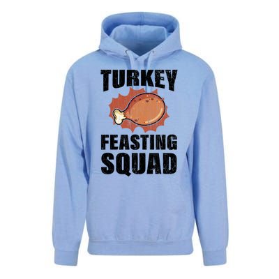 Turkey Feasting Squad Funny Thanksgiving Gift Unisex Surf Hoodie