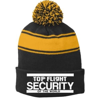 Top Flight Security Funny Friday Stripe Pom Pom Beanie
