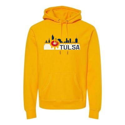 Tulsa Flag Skyline Premium Hoodie