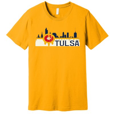 Tulsa Flag Skyline Premium T-Shirt