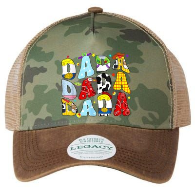 Toy Funny Story Dada Boy Dad Fathers Day For Legacy Tie Dye Trucker Hat