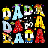 Toy Funny Story Dada Boy Dad Fathers Day For Stripe Pom Pom Beanie