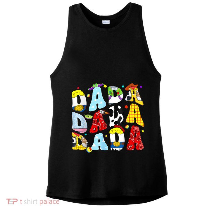 Toy Funny Story Dada Boy Dad Fathers Day For Ladies PosiCharge Tri-Blend Wicking Tank