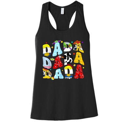 Toy Funny Story Dada Boy Dad Fathers Day For Women's Racerback Tank