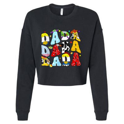 Toy Funny Story Dada Boy Dad Fathers Day For Cropped Pullover Crew