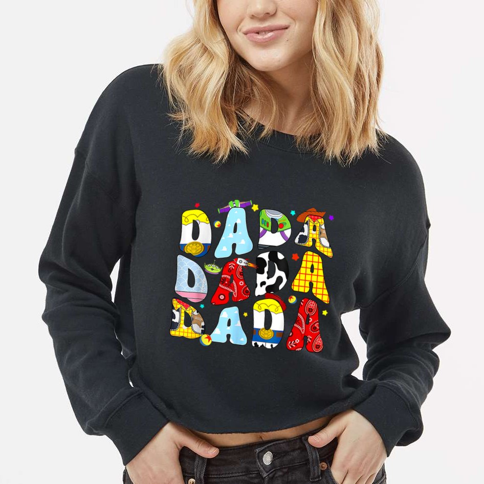 Toy Funny Story Dada Boy Dad Fathers Day For Cropped Pullover Crew