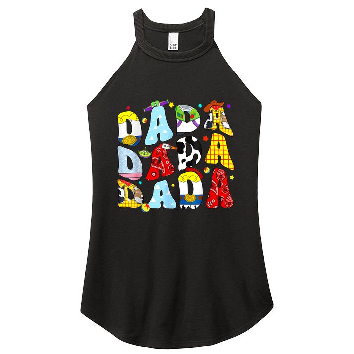 Toy Funny Story Dada Boy Dad Fathers Day For Women's Perfect Tri Rocker Tank
