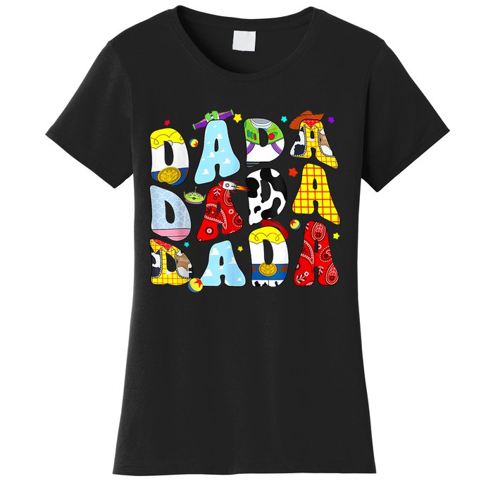 Toy Funny Story Dada Boy Dad Fathers Day For Women's T-Shirt