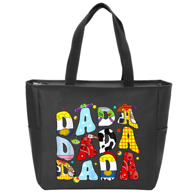 Toy Funny Story Dada Boy Dad Fathers Day For Zip Tote Bag