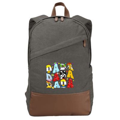 Toy Funny Story Dada Boy Dad Fathers Day For Cotton Canvas Backpack